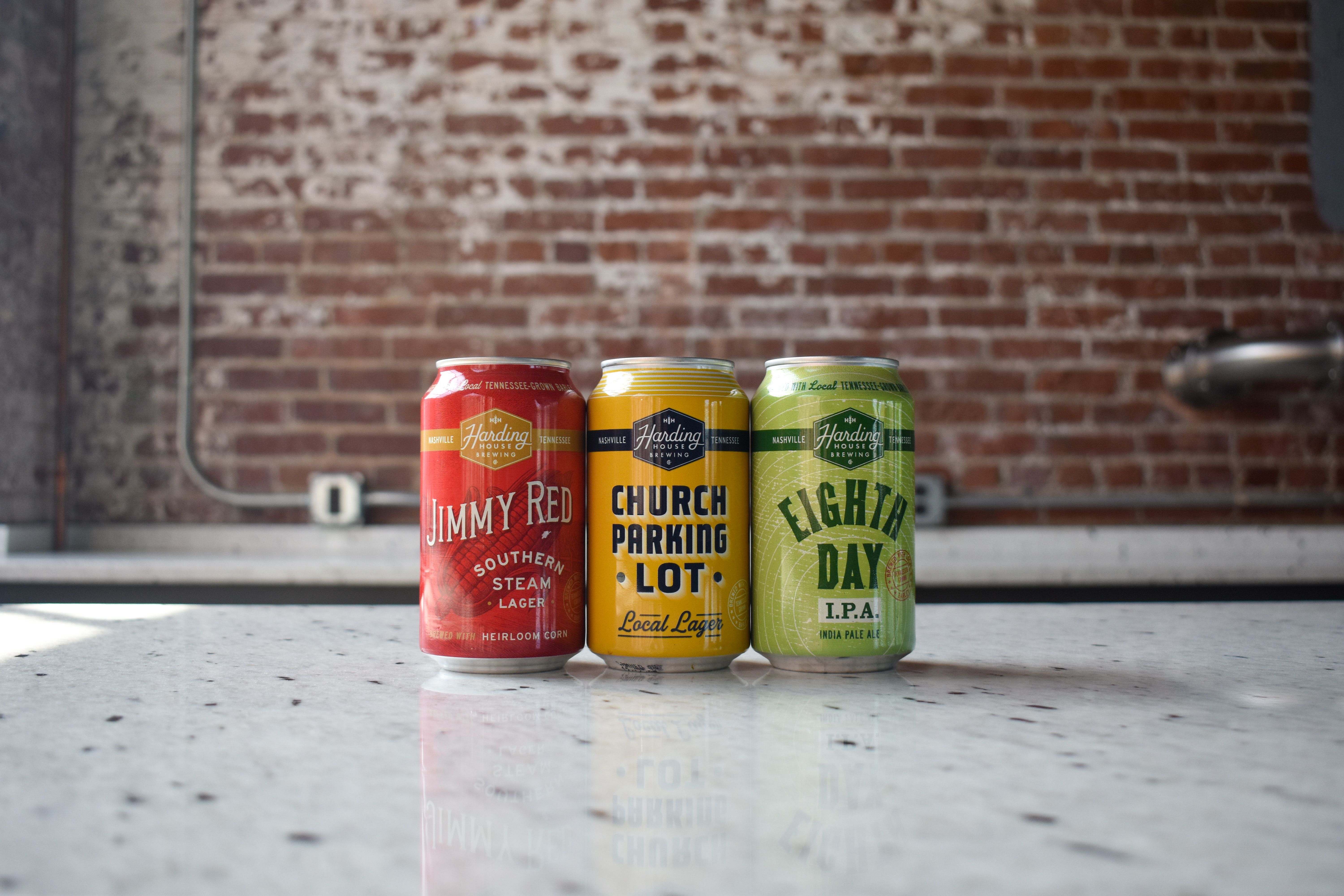 Pouring a beer into a glass.